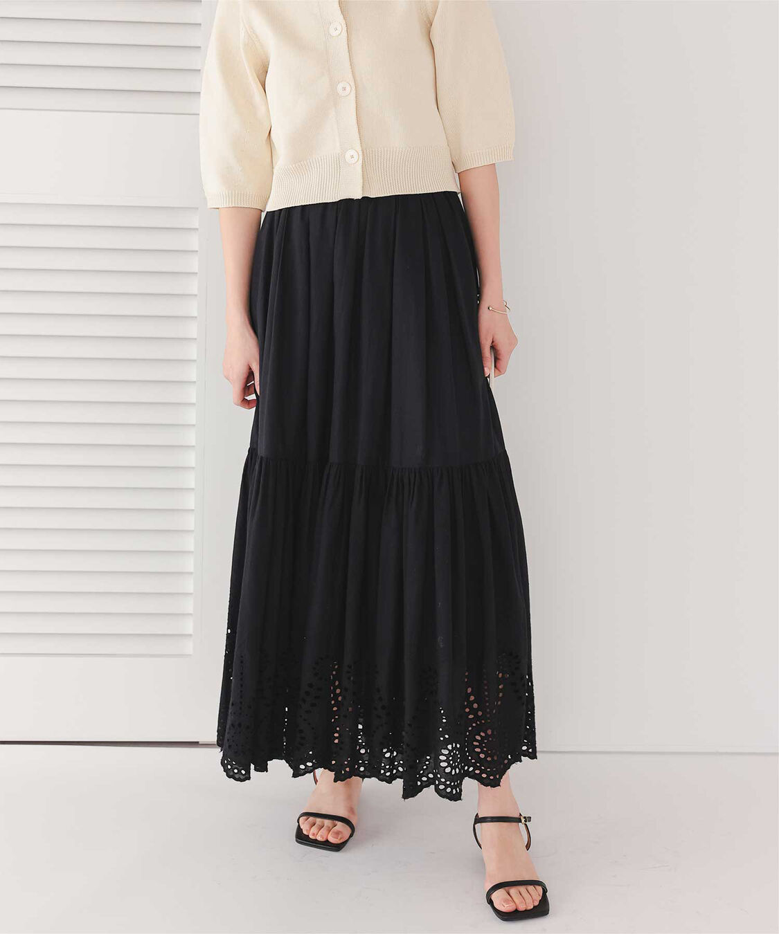 titivate「刺繍レースギャザースカート」|スカート|