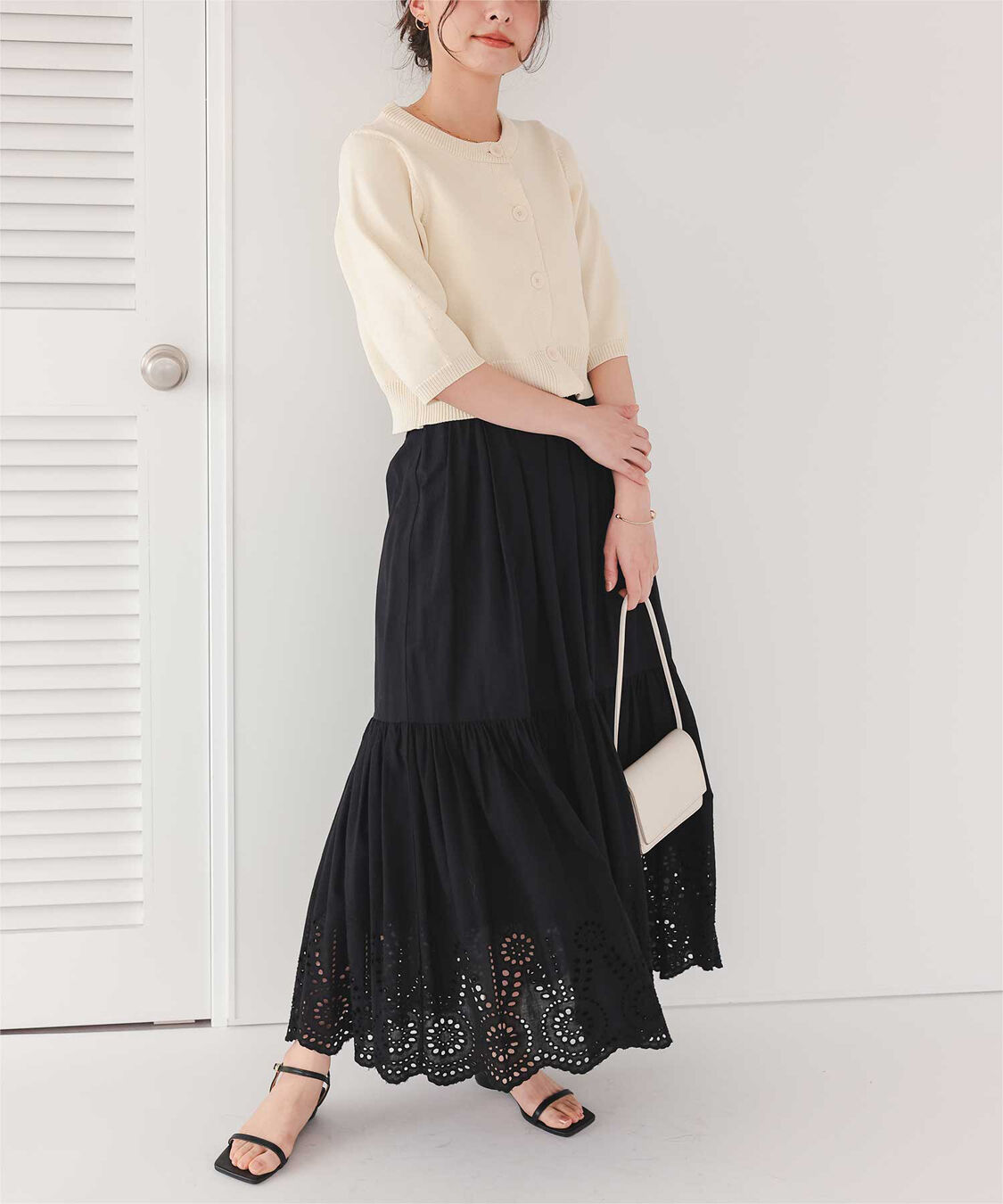 titivate「刺繍レースギャザースカート」|スカート|