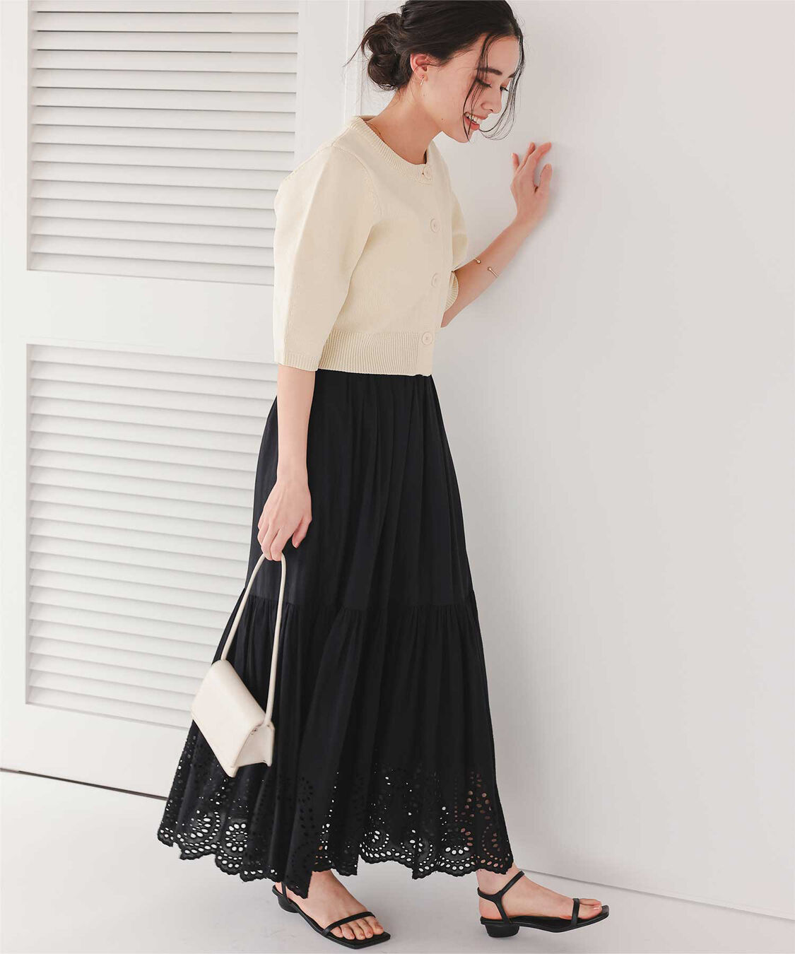 titivate「刺繍レースギャザースカート」|スカート|