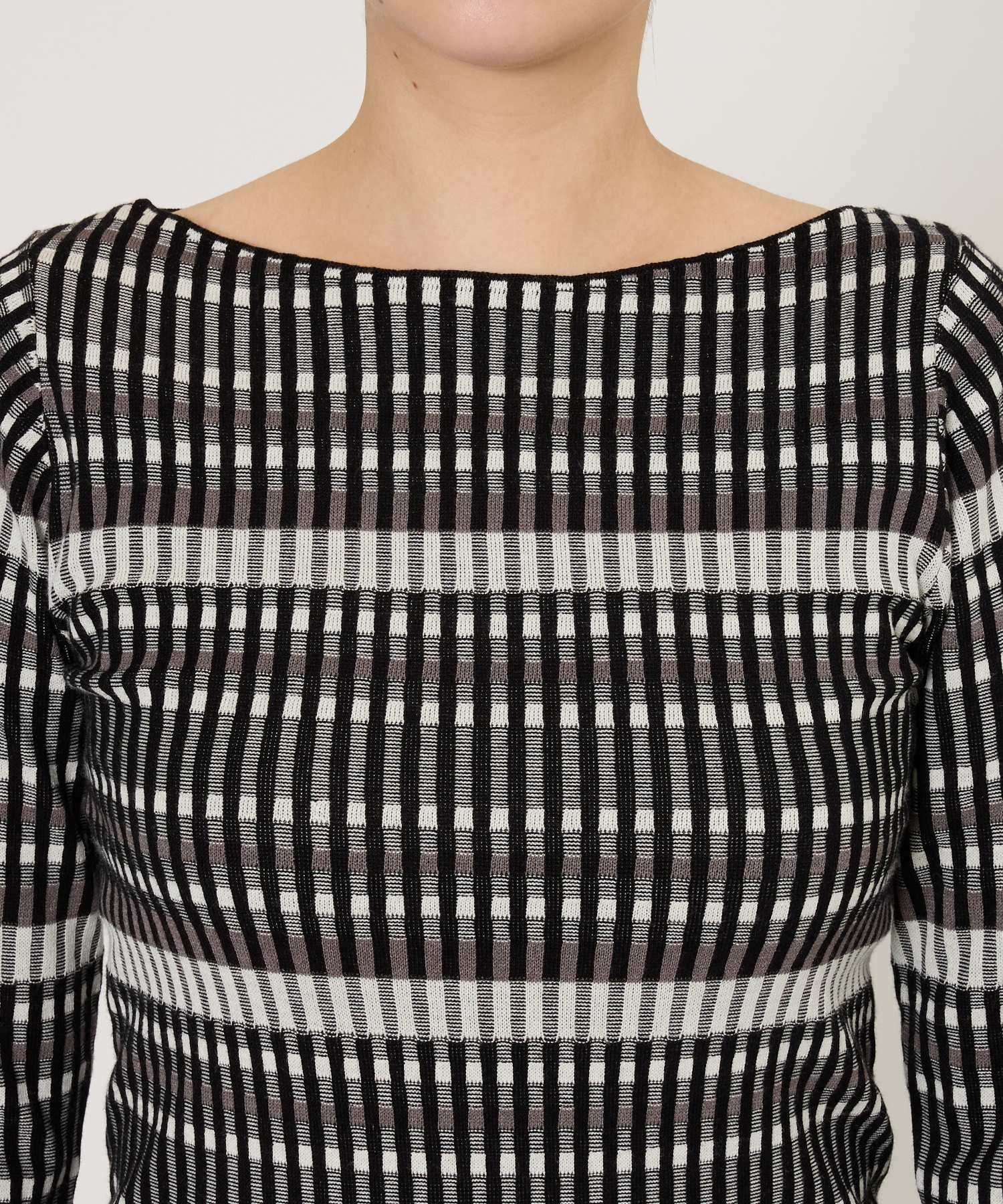 BABYLONE「ギンガム柄プルオーバー」|ニット・セーター|