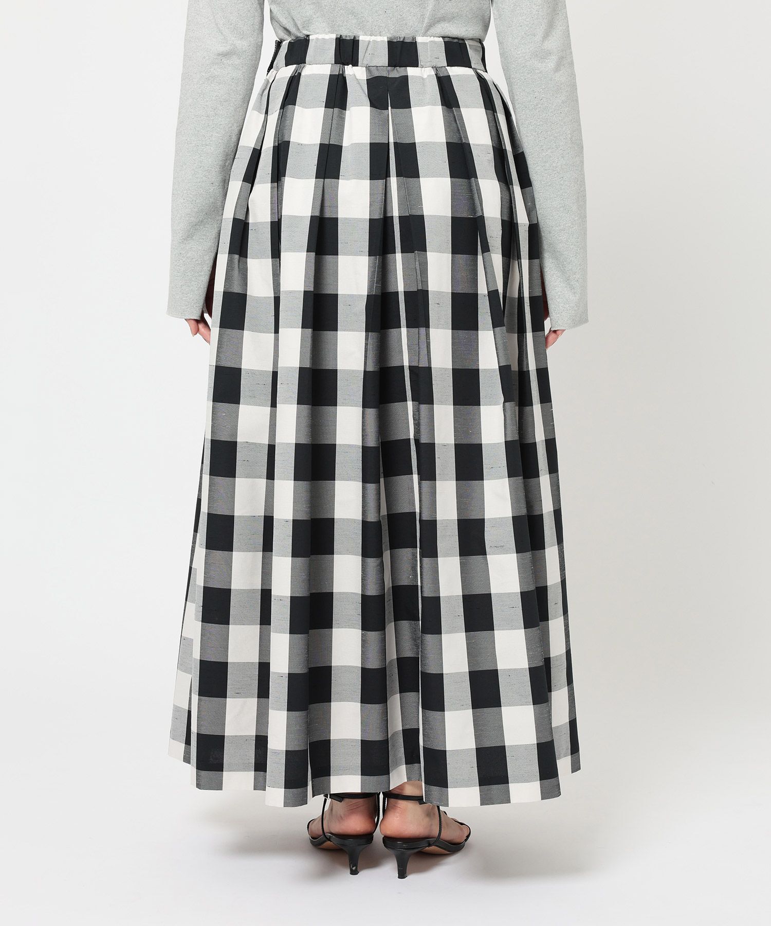 BABYLONE「チェックシャンタンスカート」|スカート|