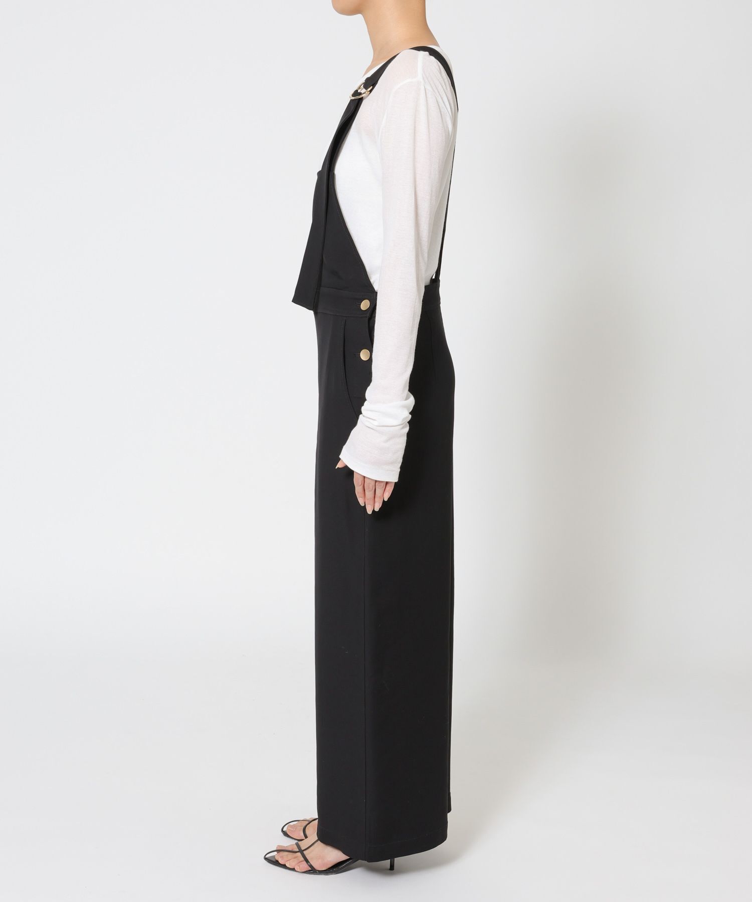 BABYLONE「ヴィスコースダブルクロスサロペット」|オールインワン|