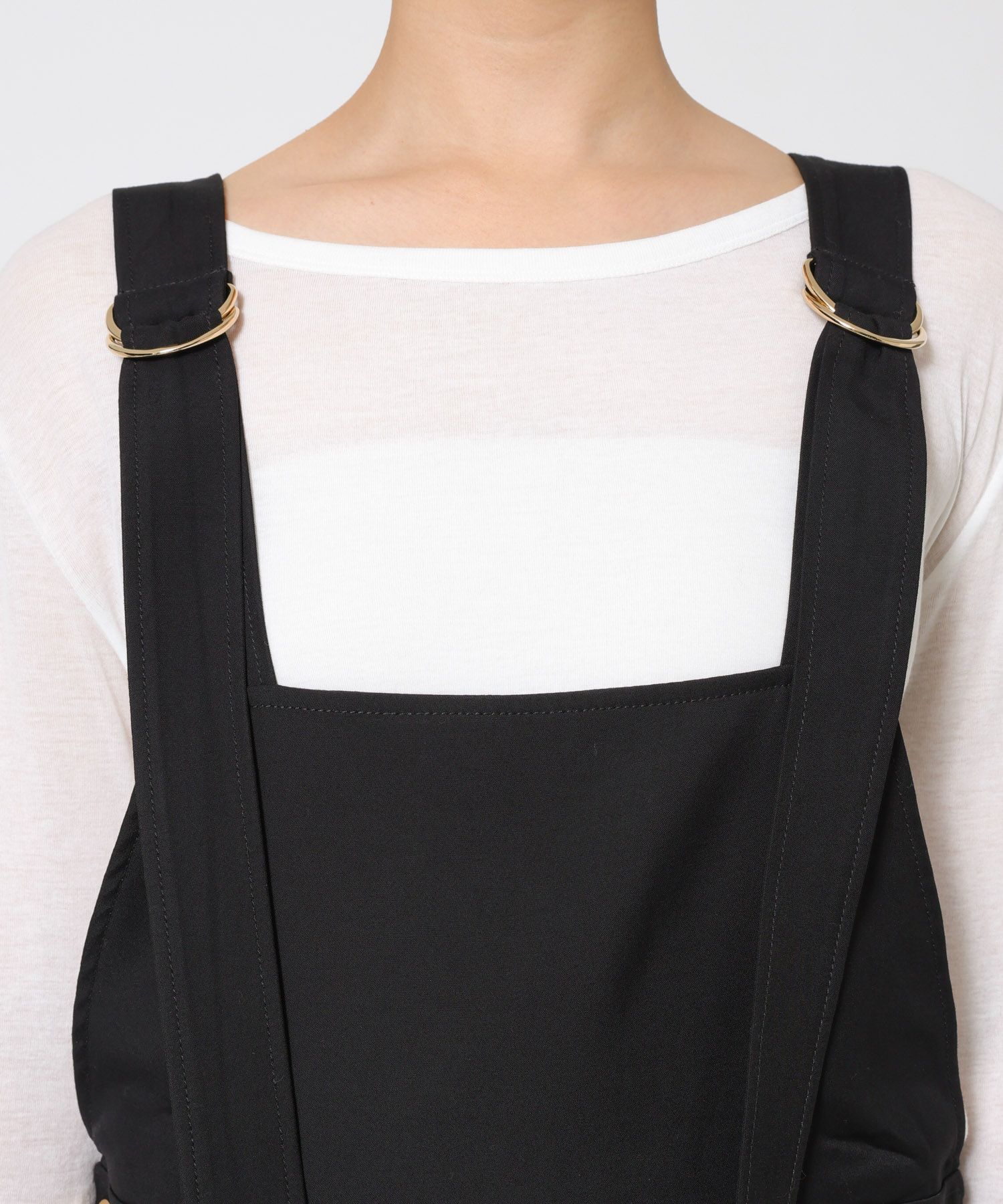 BABYLONE「ヴィスコースダブルクロスサロペット」|オールインワン|