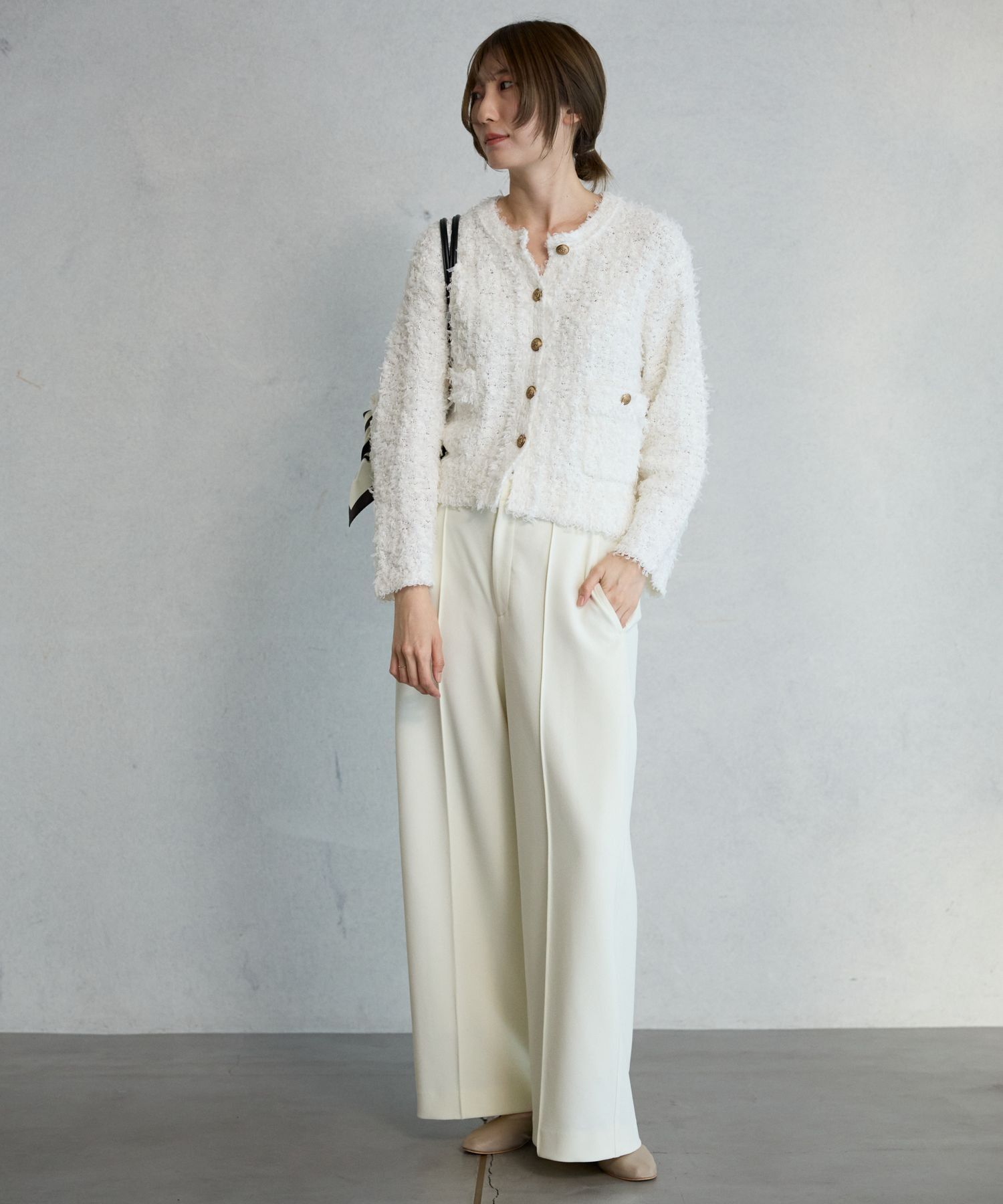 BABYLONE「【多機能素材】ジョーゼットスラックス」|スラックス|