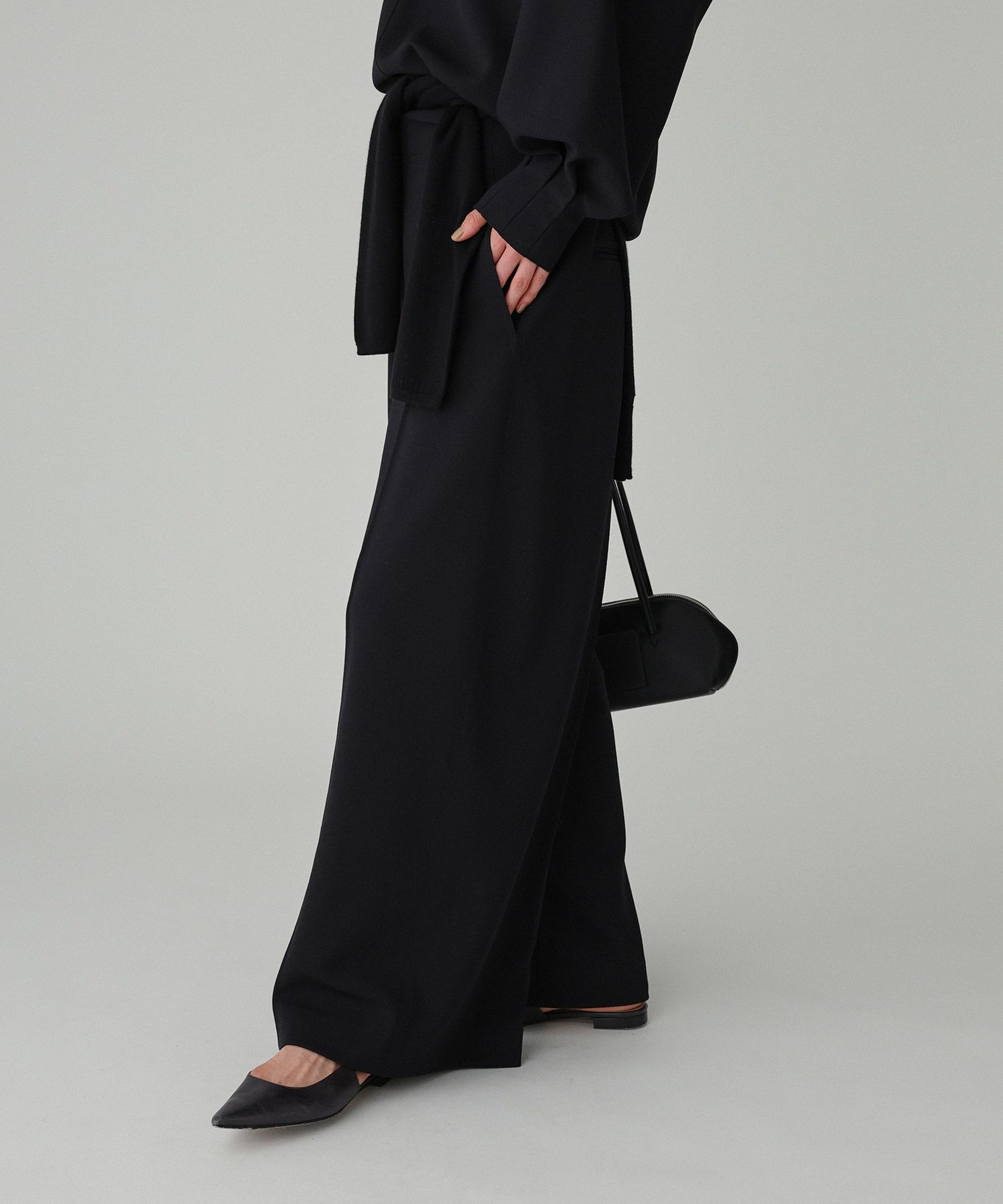 BABYLONE「【多機能素材】ジョーゼットスラックス」|スラックス|