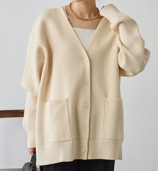  「【WEB限定/Du noir】スポンディッシュBIG Vネックカーディガン」|カーディガン|