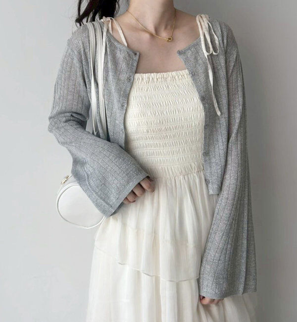  「ティアードシアーロングワンピ」|ワンピース|