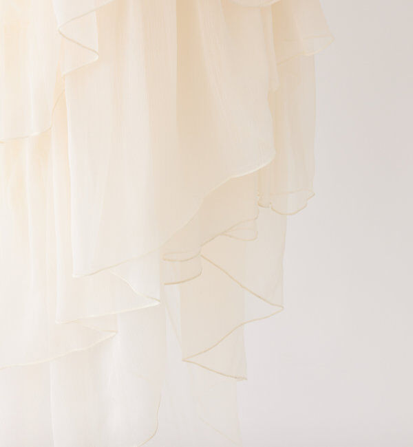  「ティアードシアーロングワンピ」|ワンピース|