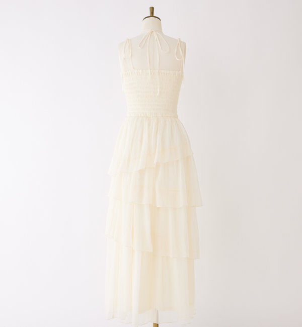  「ティアードシアーロングワンピ」|ワンピース|