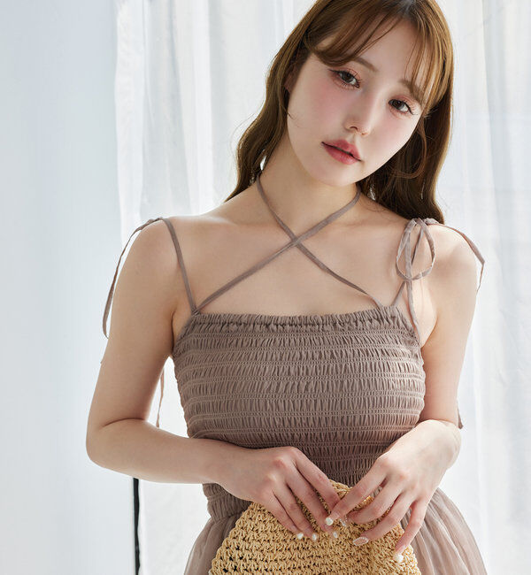  「ティアードシアーロングワンピ」|ワンピース|