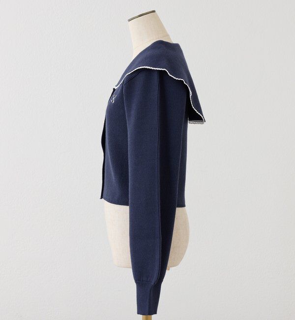  「ロゴ刺繍セーラーニット」|ニット・セーター|