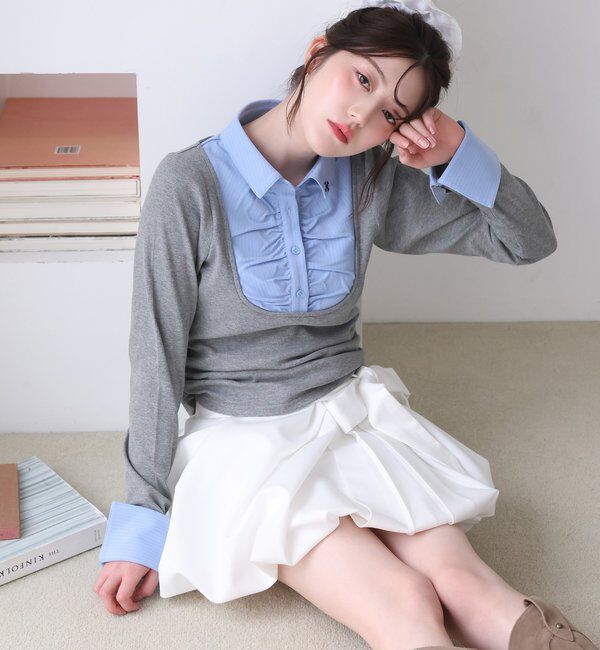  「【サイズ展開あり】バルーンミニスカート／パッチつき」|スカート|