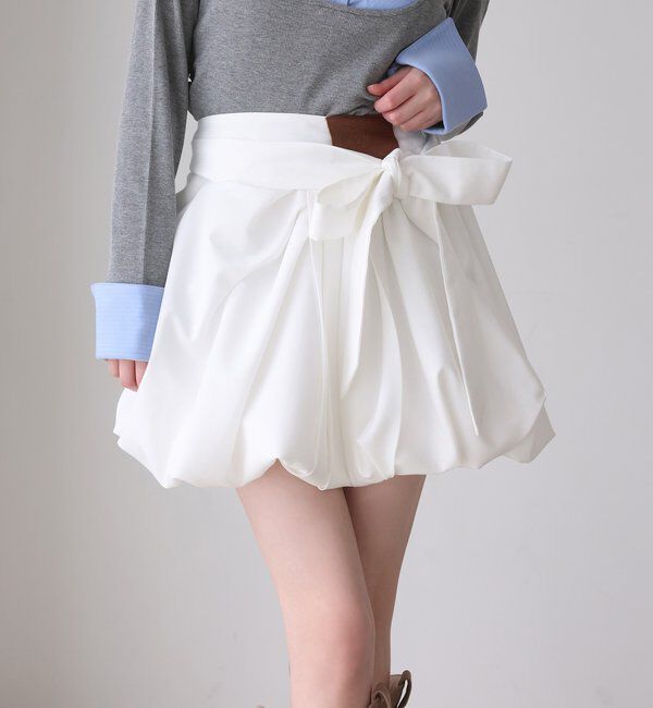  「【サイズ展開あり】バルーンミニスカート／パッチつき」|スカート|
