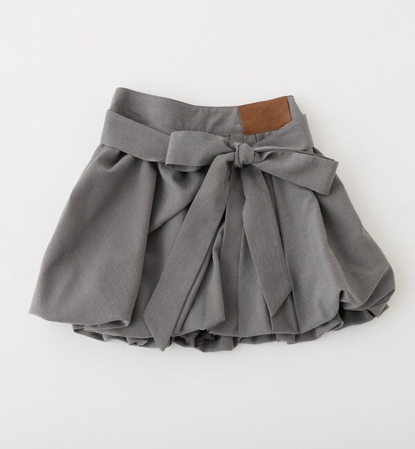  「【サイズ展開あり】バルーンミニスカート／パッチつき」|スカート|チャコールグレー