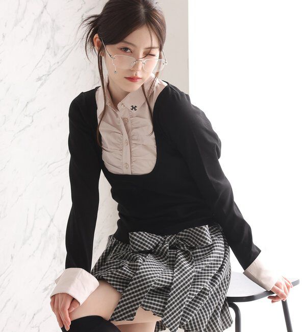  「【サイズ展開あり】バルーンミニスカート／パッチつき」|スカート|