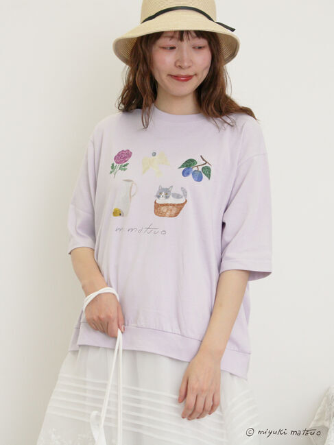 Samansa Mos2「【miyuki matsuo&times;Samansa Mos2】タックTシャツ」|Tシャツ・カットソー|