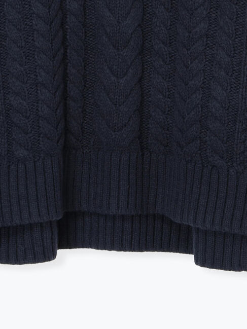 sm2rhythm「ハイネックケーブルニットプルオーバー」|ニット・セーター|
