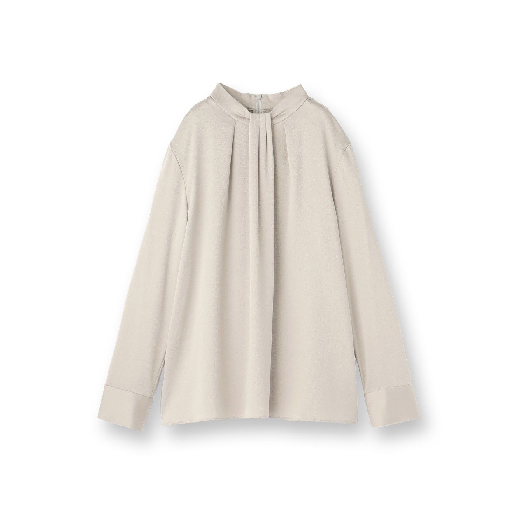 UNTITLED「【きれいめ/お仕事着】サテンドレープブラウス」|シャツ・ブラウス|