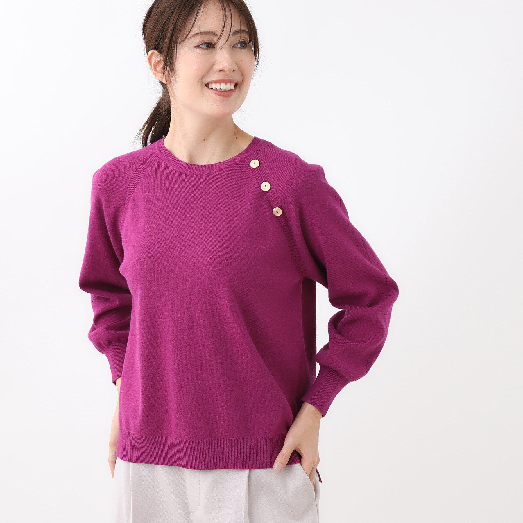 Reflect「【ゆったり着られる◎】ラグランスリーブニット」|ニット・セーター|