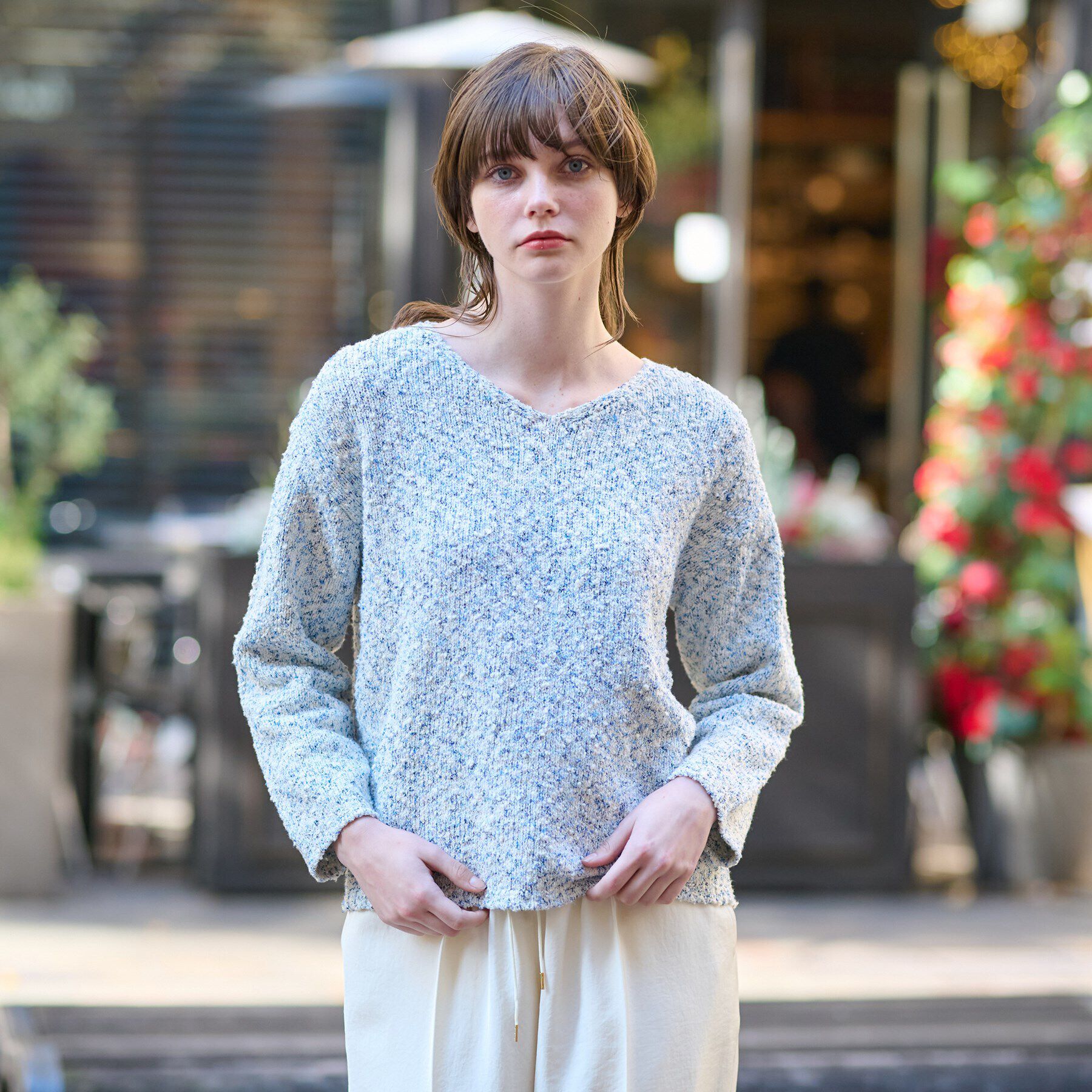 DRESSTERIOR「ツイーディプルオーバーニット」|ニット・セーター|