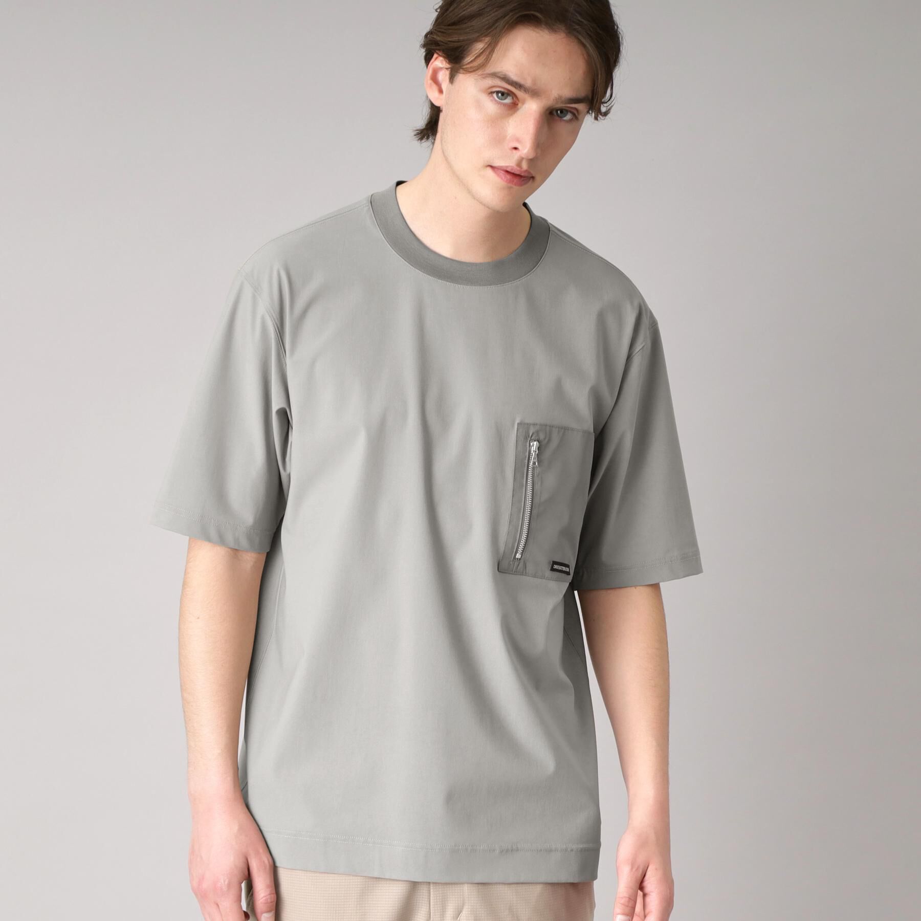 DRESSTERIOR「【接触冷感】ハイストレッチ トリコットポケットTシャツ」|Tシャツ・カットソー|