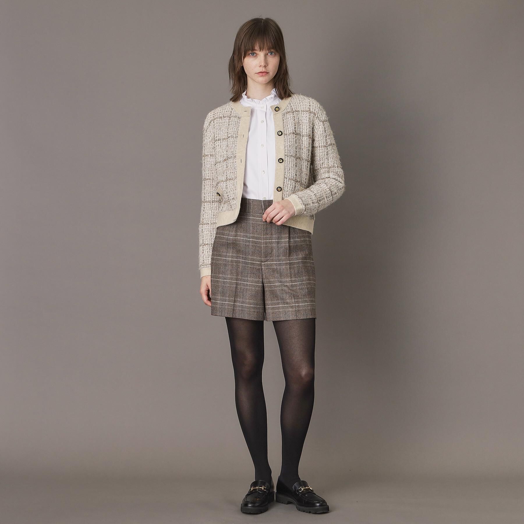 DRESSTERIOR「【otonaMUSE 11月号掲載】ツイードニットカーディガン」|カーディガン|