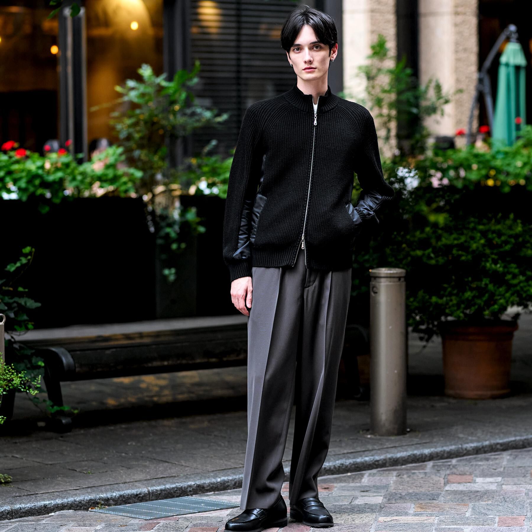 DRESSTERIOR「ミリタリーニットジャケット」|カーディガン|