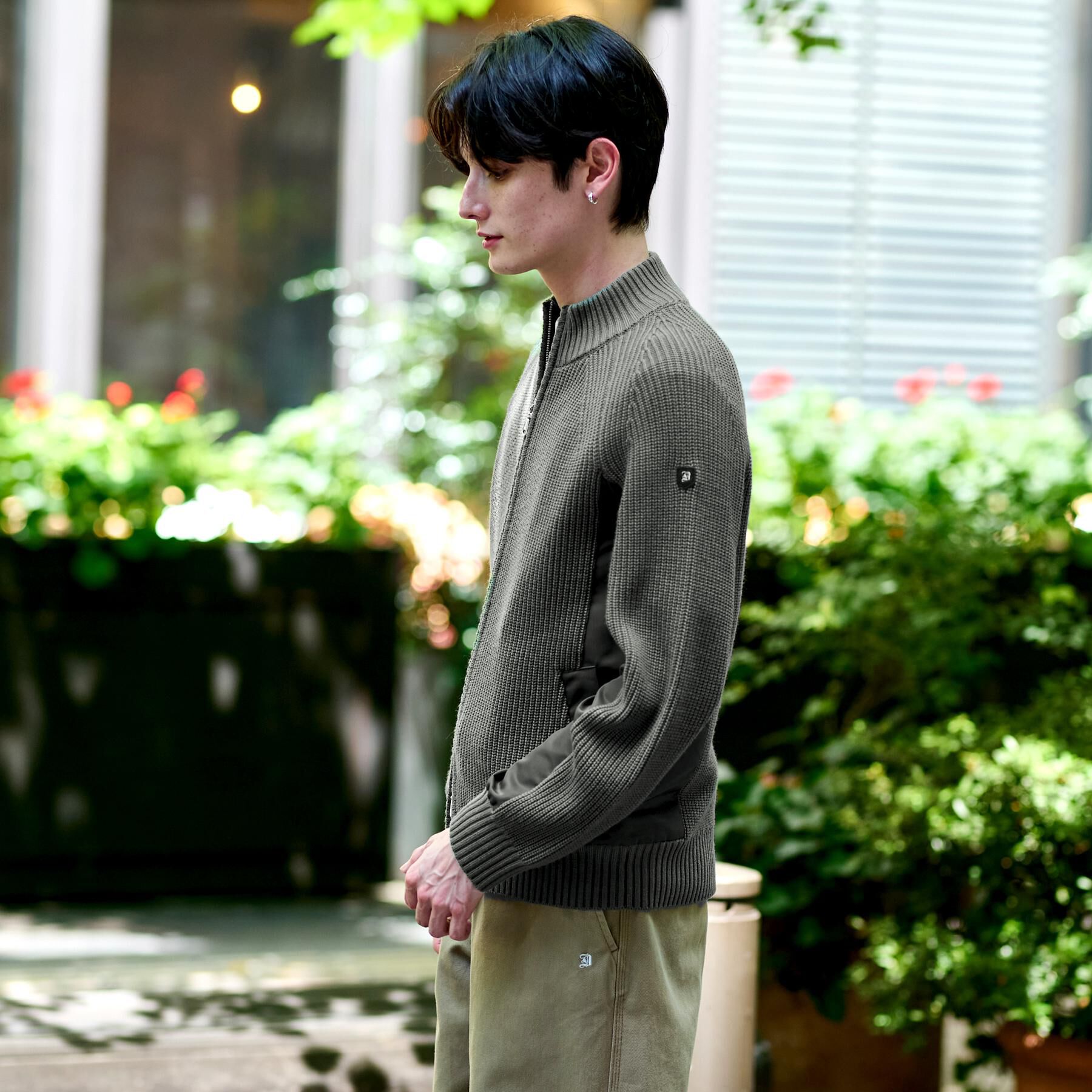 DRESSTERIOR「ミリタリーニットジャケット」|カーディガン|