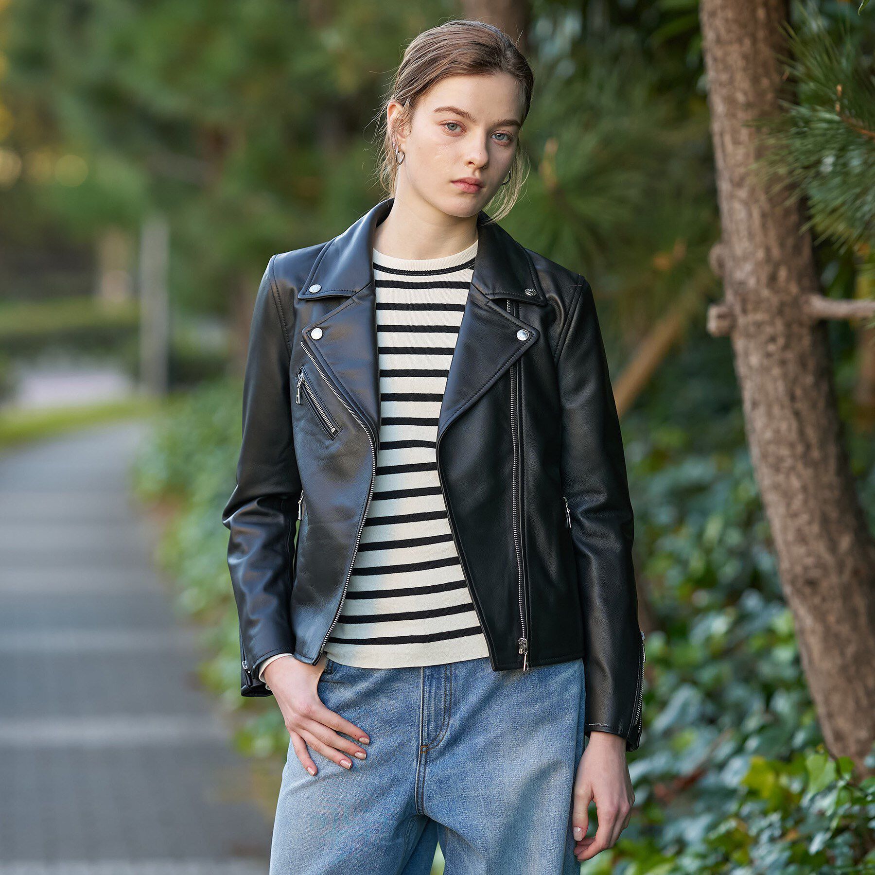 DRESSTERIOR「【本革】レザーダブルライダース」|ライダースジャケット|