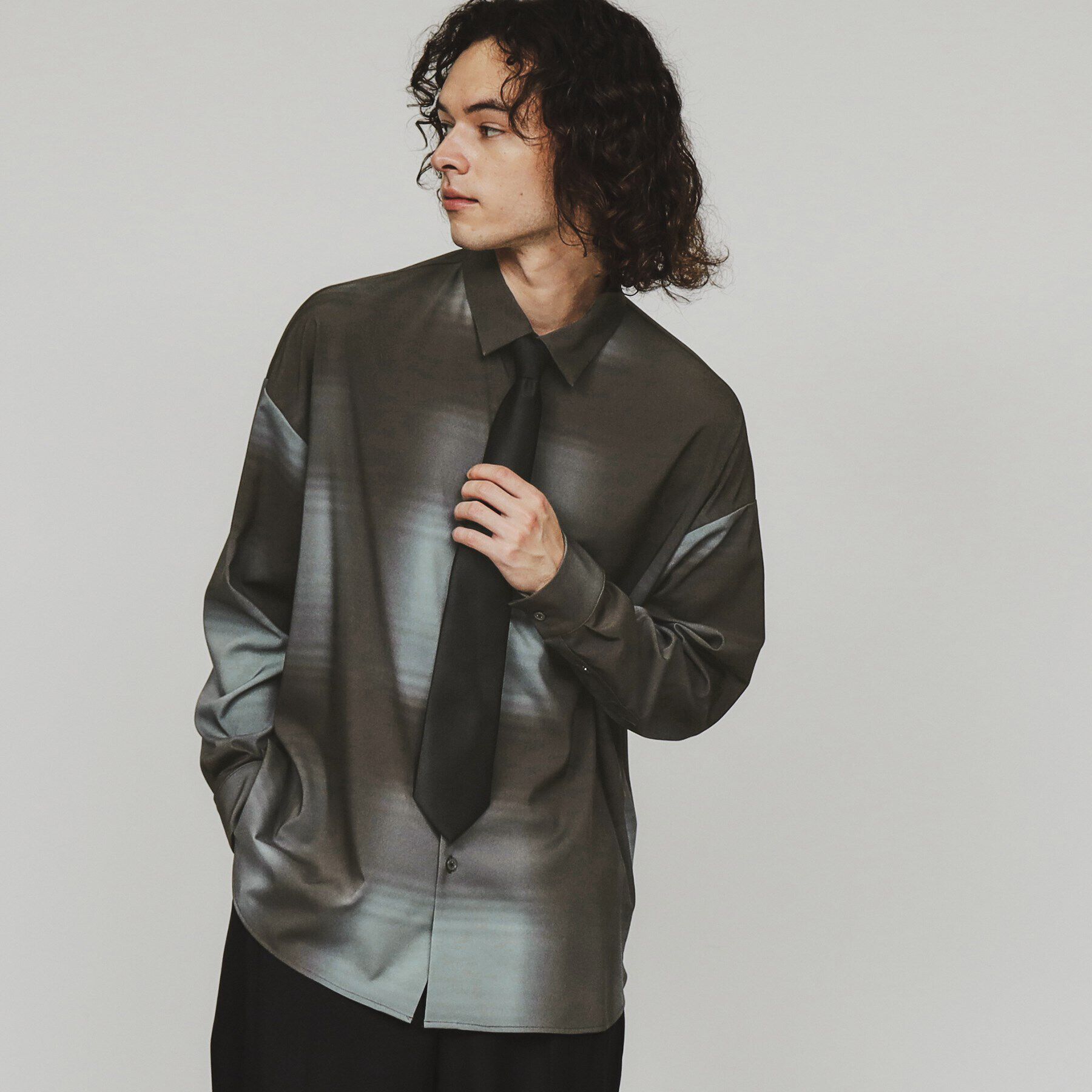 tk.TAKEO KIKUCHI「グラデオンブレーチェックシャツ」|シャツ・ブラウス|ブラック(219)