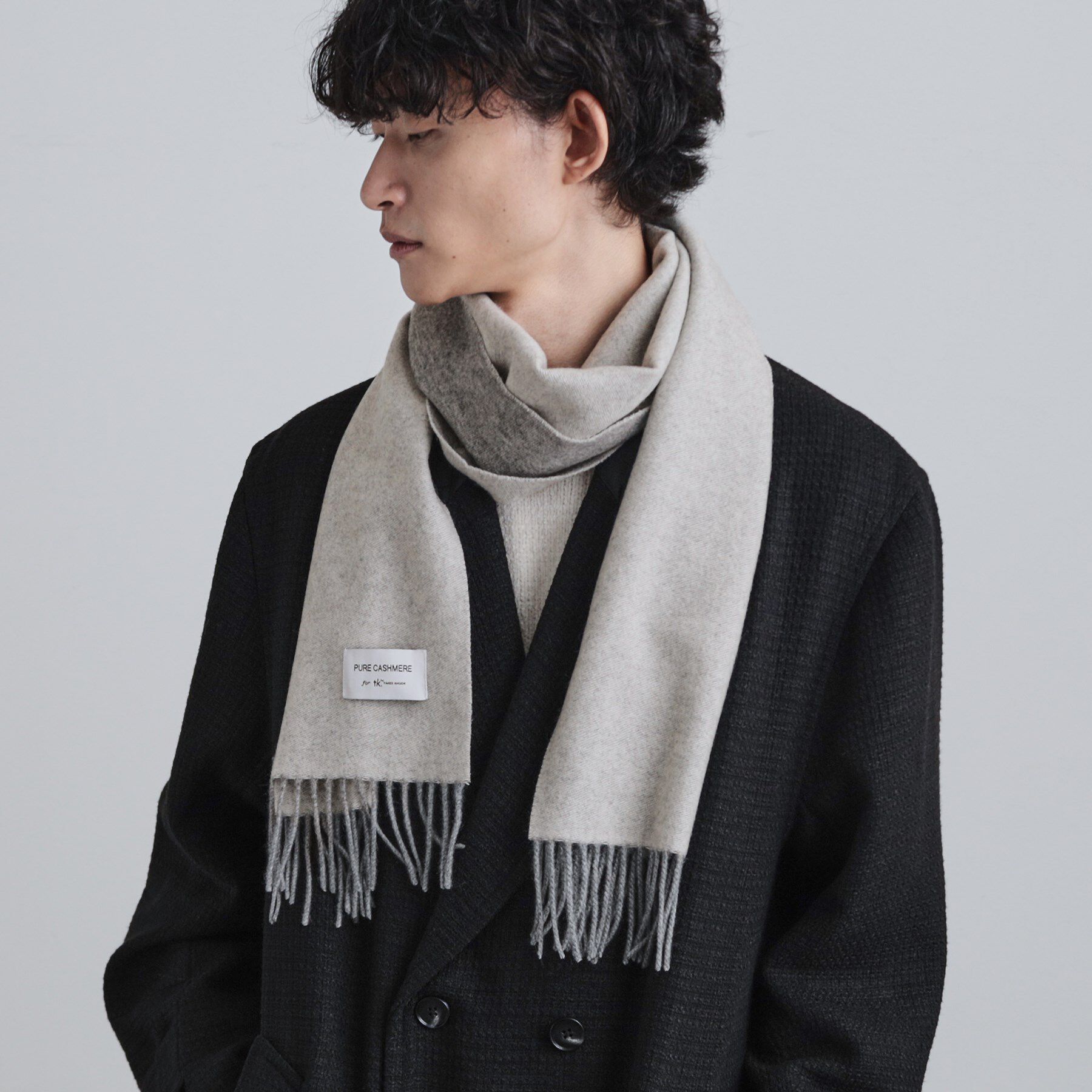 tk.TAKEO KIKUCHI「【カシミヤ100％】ピュアカシミヤリバーシブルマフラー」|ストール|