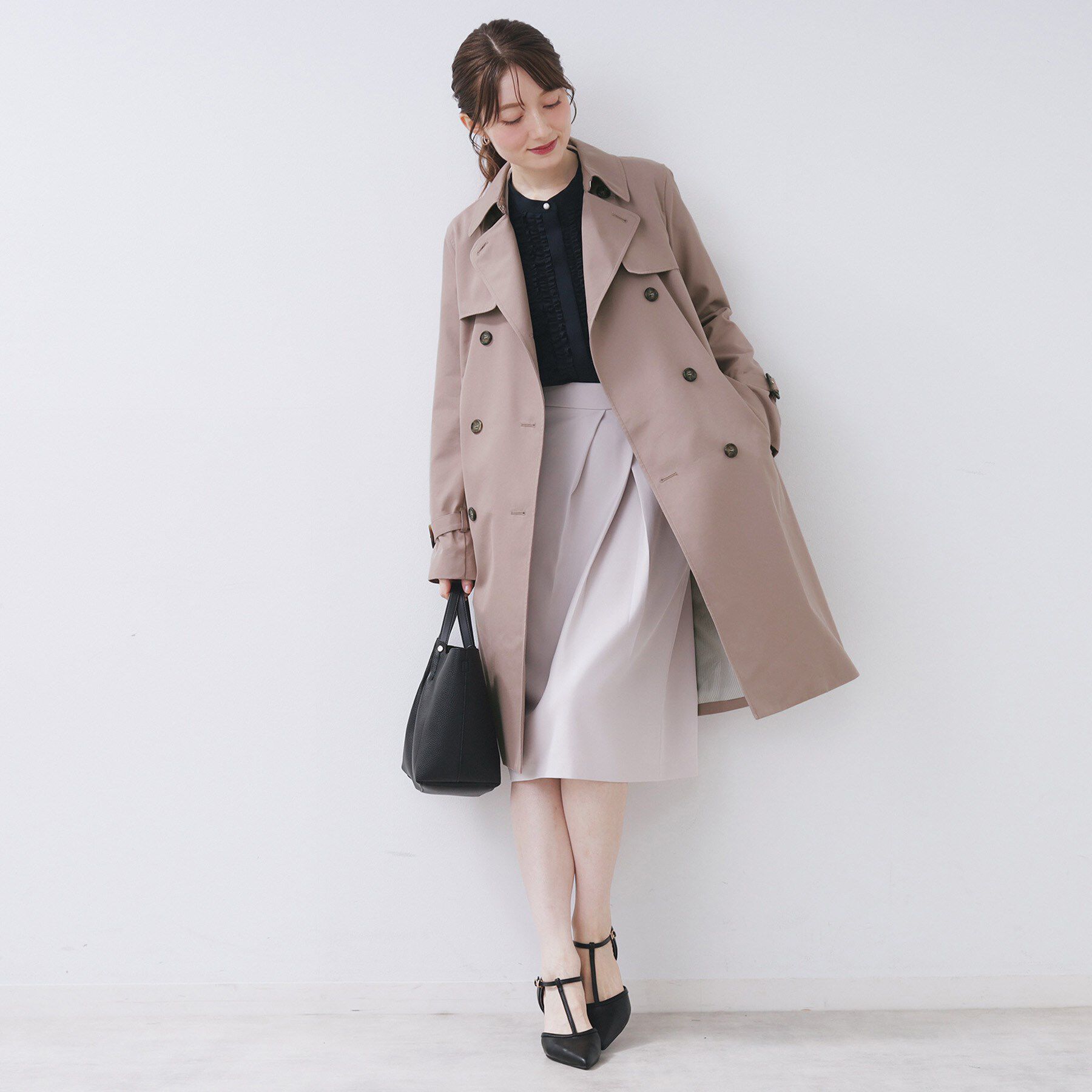 index「トレンチコート【洗濯機OK/撥水/花粉対応】《XS～3L》」|トレンチコート|