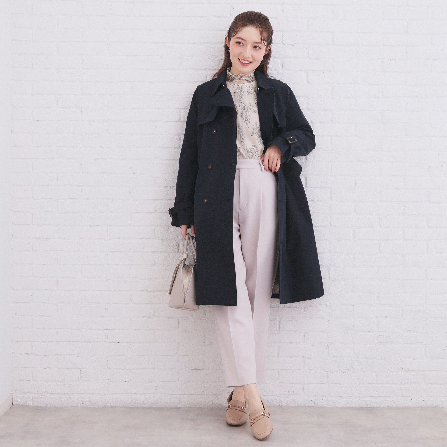 index「フリルハイネックレーストップス【洗濯機OK】」|シャツ・ブラウス|