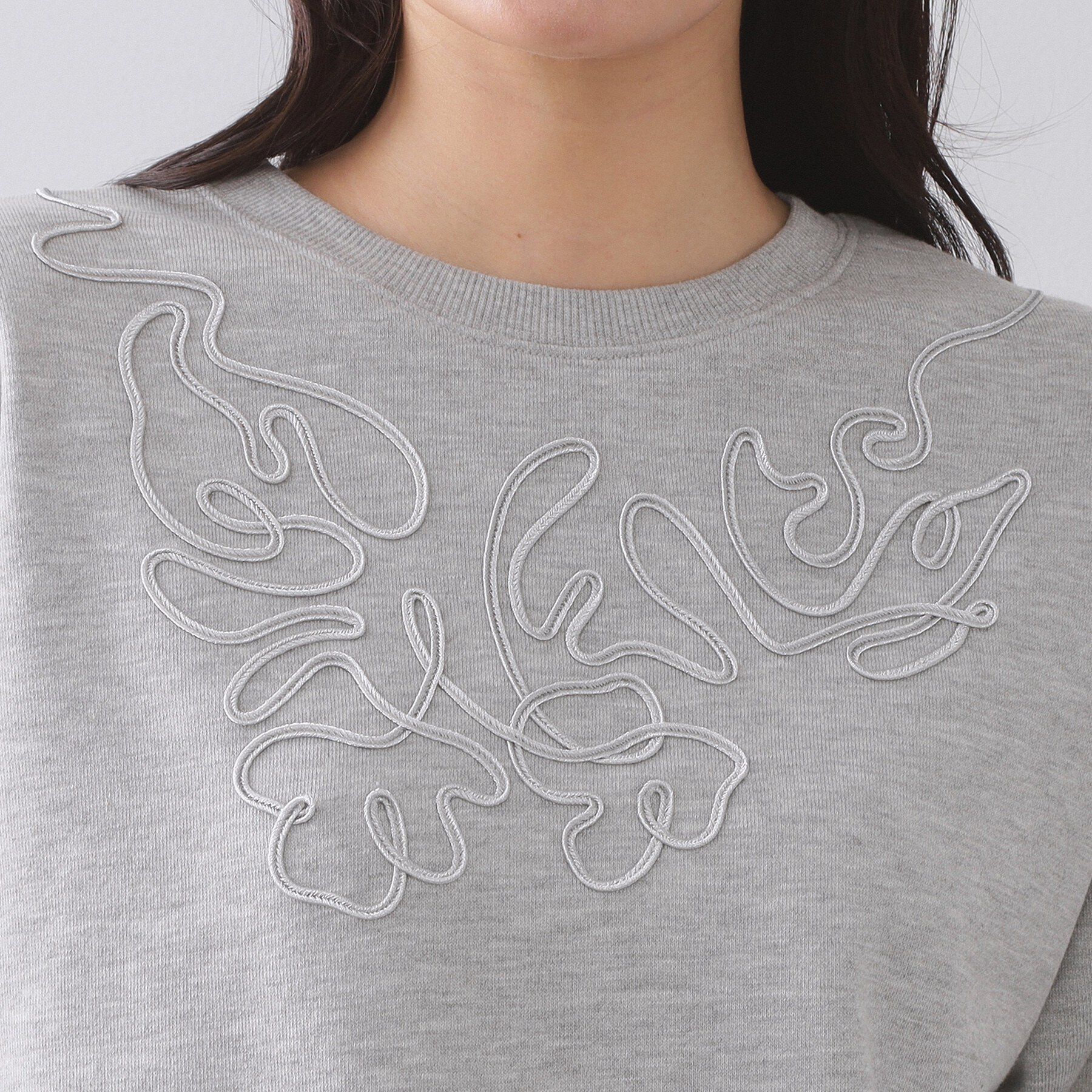 OPAQUE.CLIP「コード刺繍裏毛プルオーバー【洗濯機OK】」|パーカー|