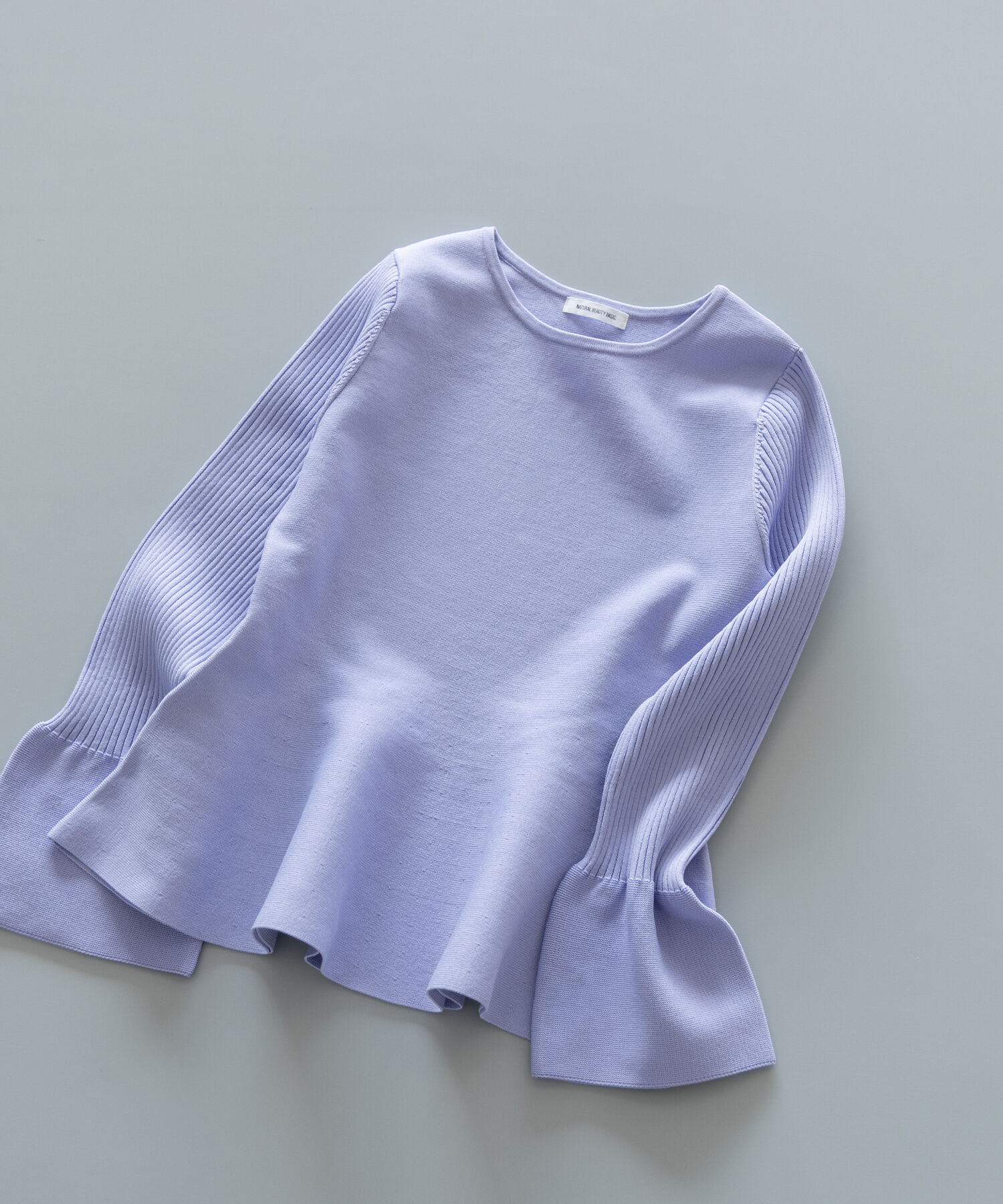  「ベルスリーブペプラムニット」|ニット・セーター|