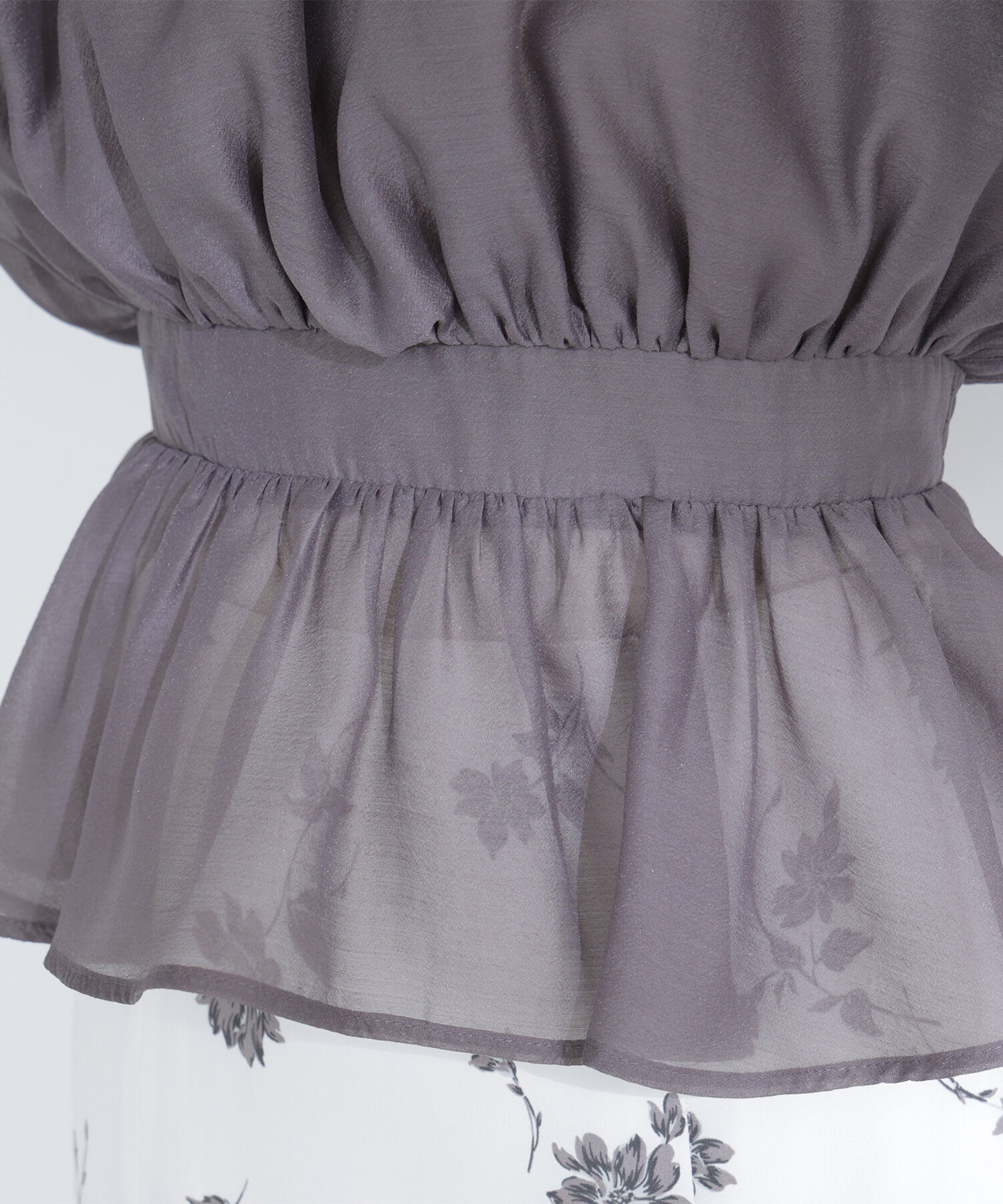  「シアーギャザーペプラムブラウス」|シャツ・ブラウス|