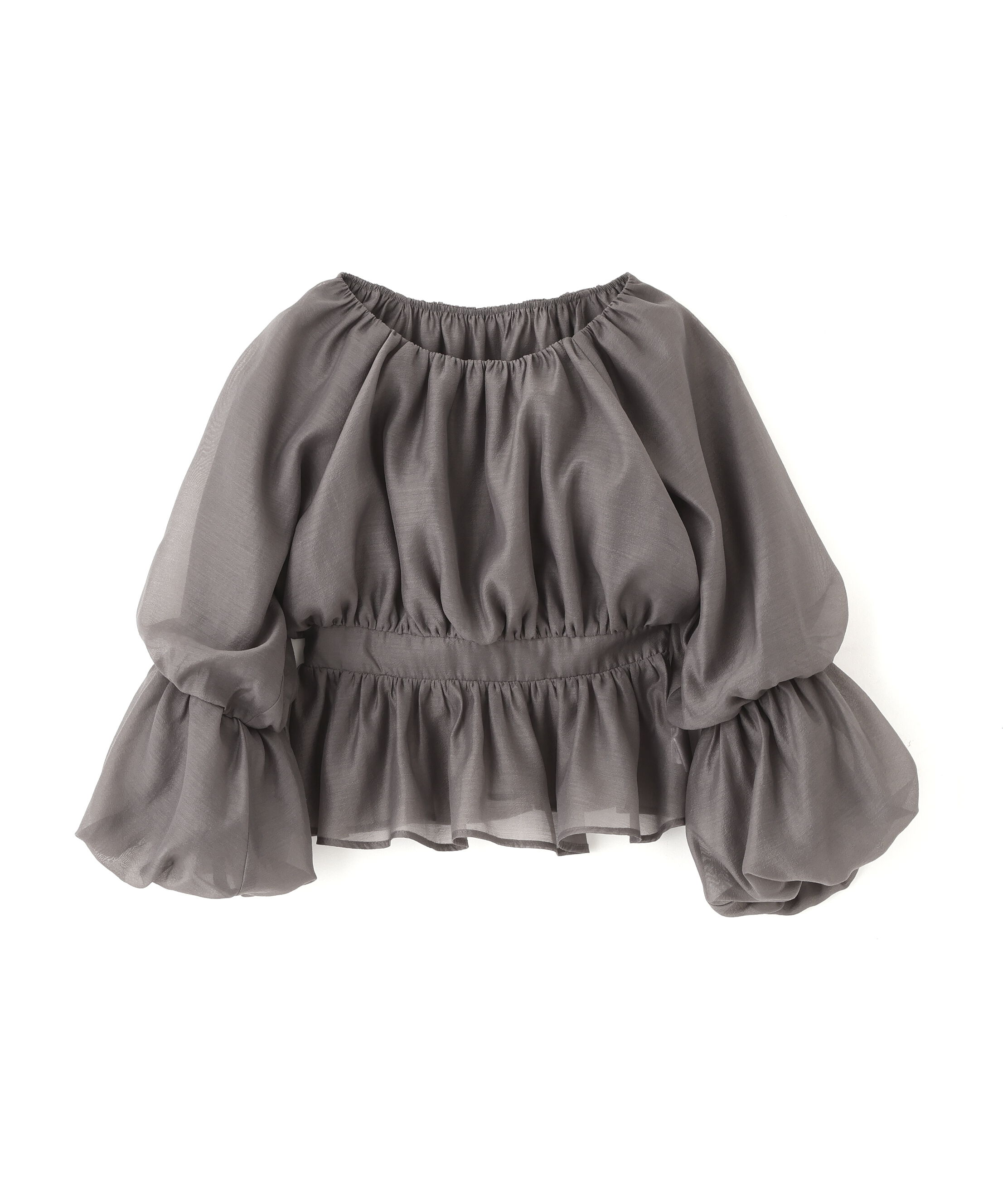  「シアーギャザーペプラムブラウス」|シャツ・ブラウス|