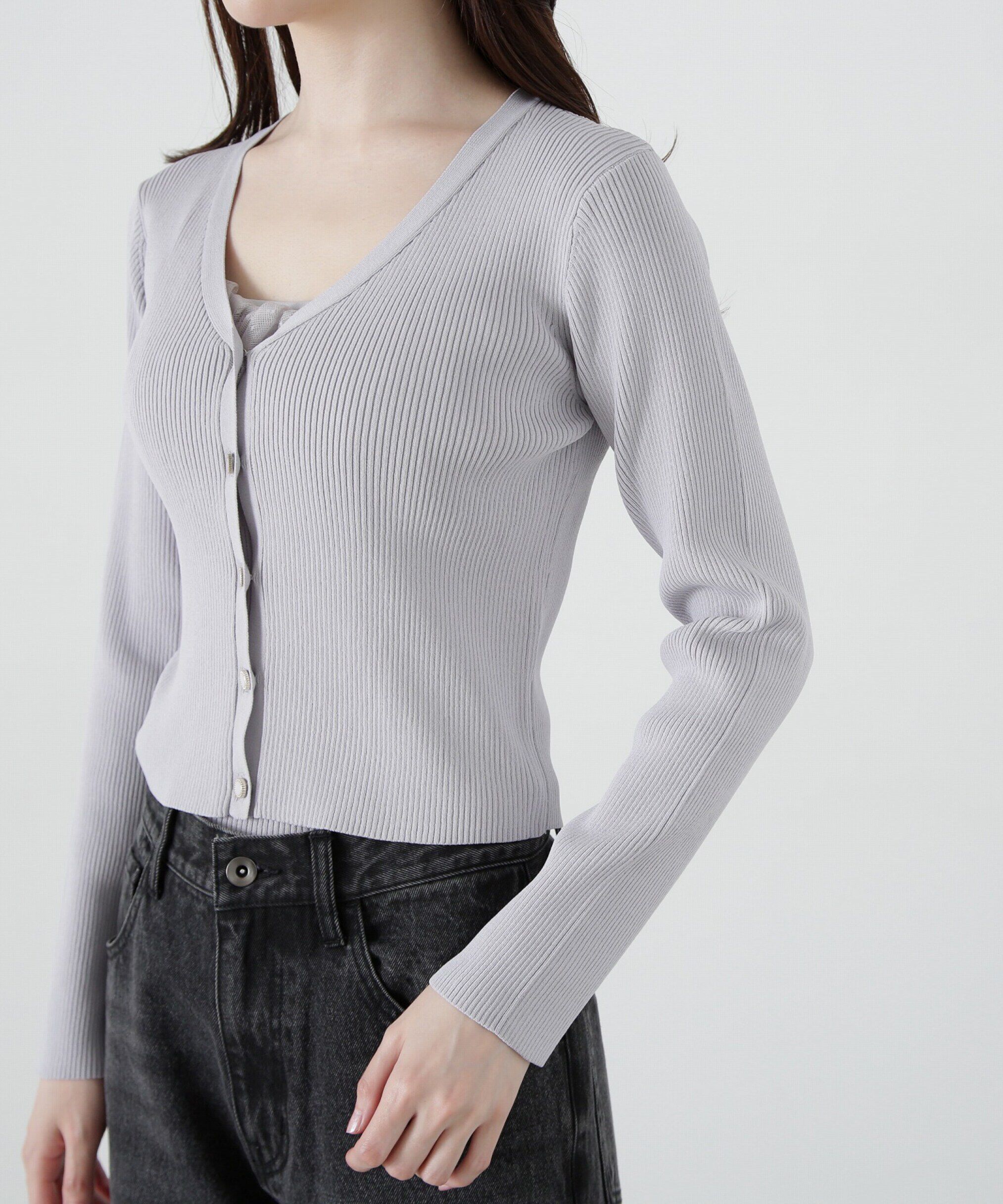 PROPORTION BODY DRESSING「チュール付きアンサンブルニット」|ニット・セーター|