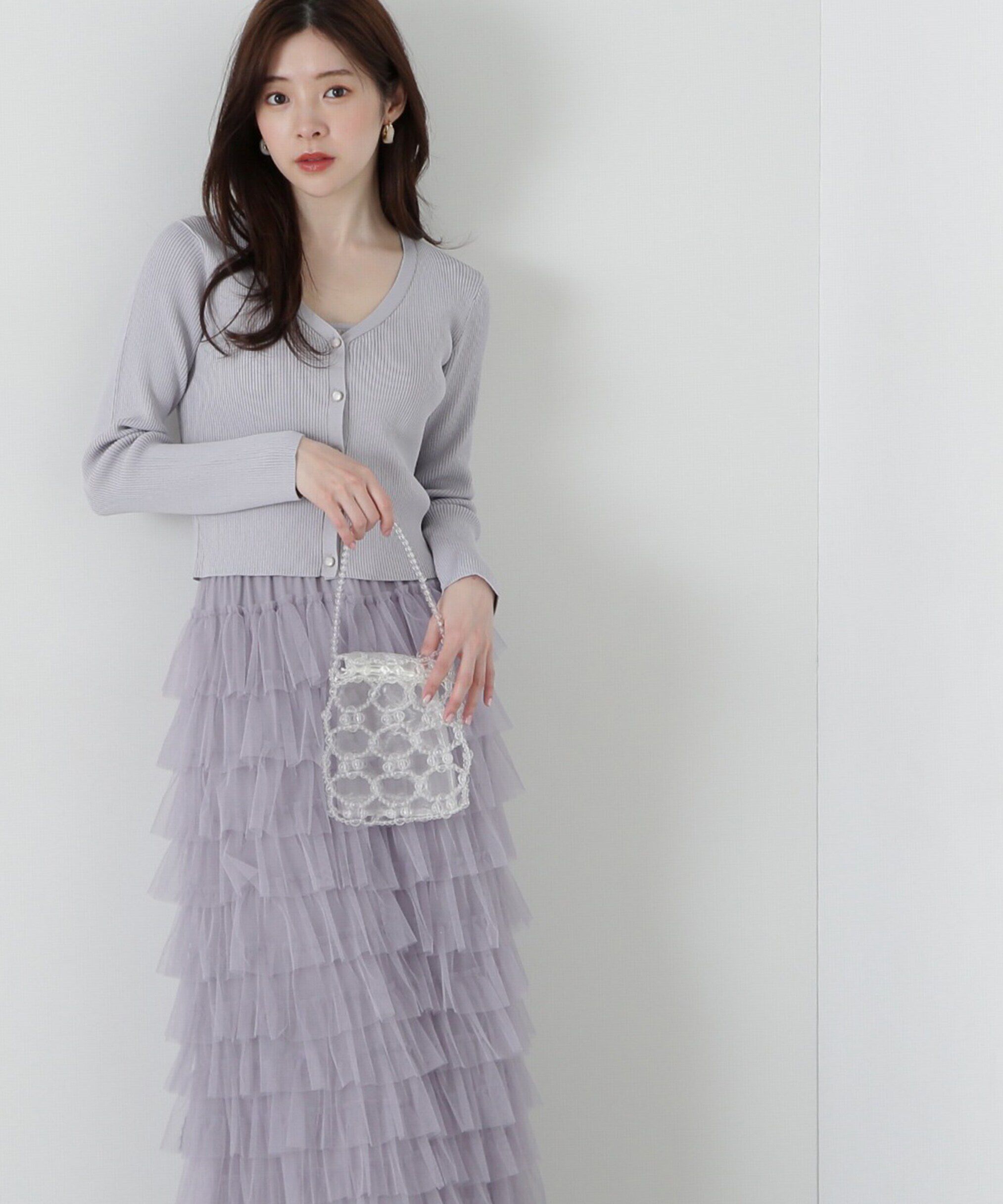PROPORTION BODY DRESSING「チュール付きアンサンブルニット」|ニット・セーター|