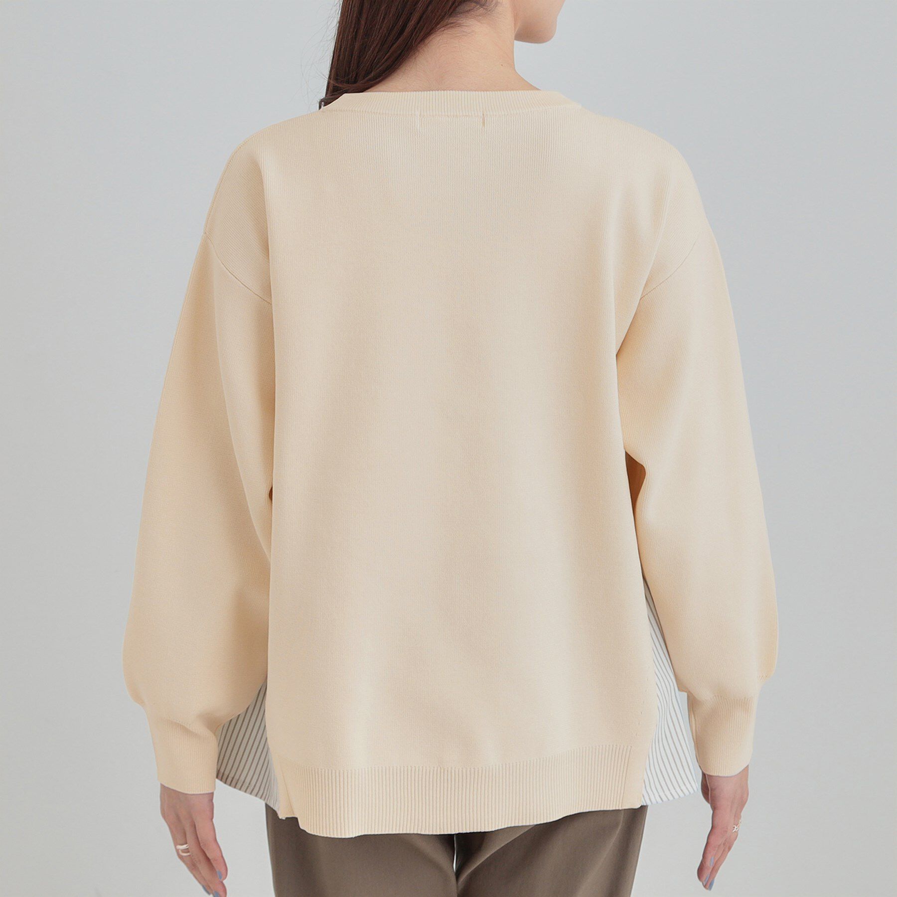 SHOO･LA･RUE「【洗える】スポンディッシュ サイドフェイクAライントップス」|ニット・セーター|