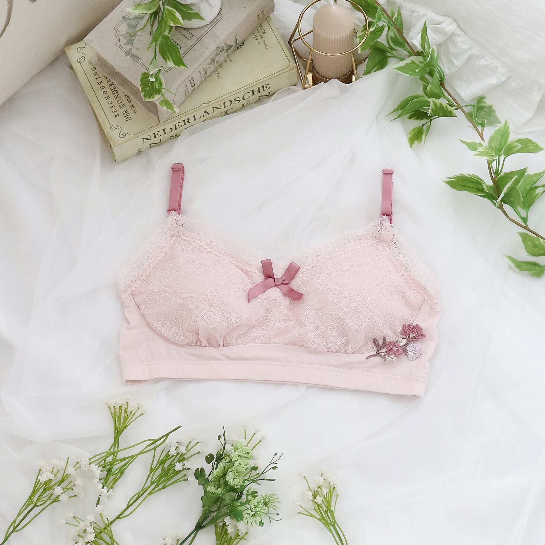 Risa Magli「リュカ おやすみブラ」|インナー|ピンク(070)