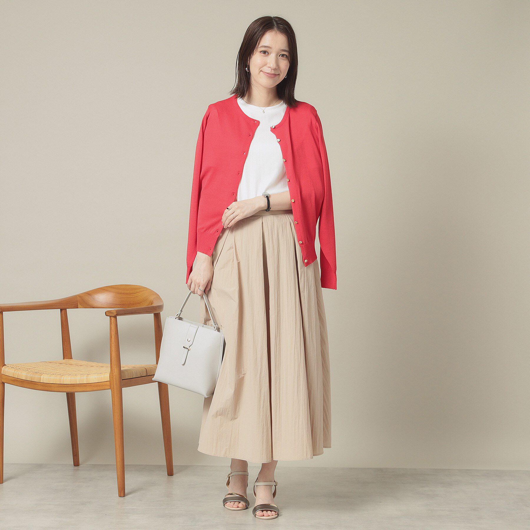 ITS&rsquo;DEMO「【UVカット／アンチピリング／手洗い可】クルーニットカーディガン」|カーディガン|