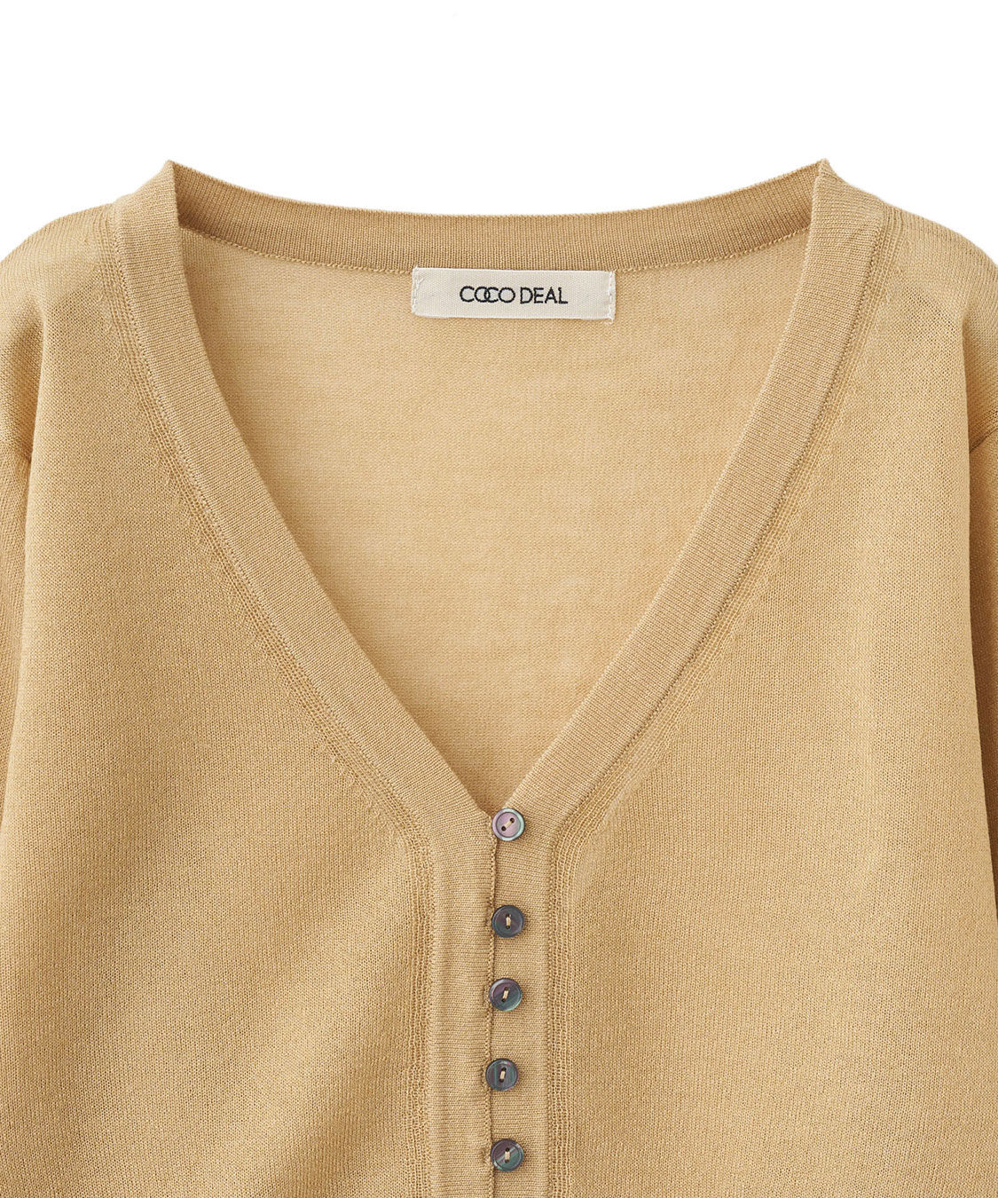 COCO DEAL「ボタンディテールシアーニットカーディガン」|ニット・セーター|