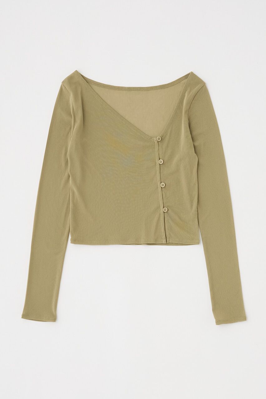 MOUSSY「LAYERED ASSYMETRIC SHEER トップス」|Tシャツ・カットソー|