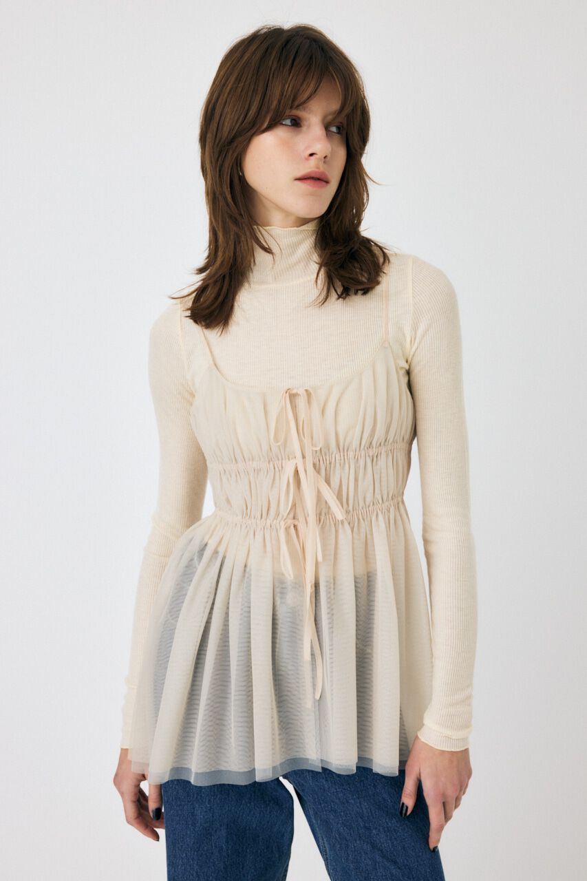 MOUSSY「TULLE RIBBON キャミ」|キャミソール|IVOY3