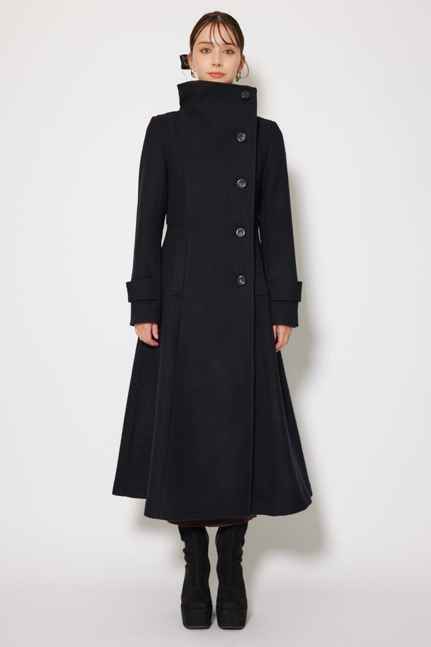 新品未使用　rienda 25オーバーネックシンデレララインコート　ブラック 25オーバーネックシンデレララインコート（rienda）｜ルミネの