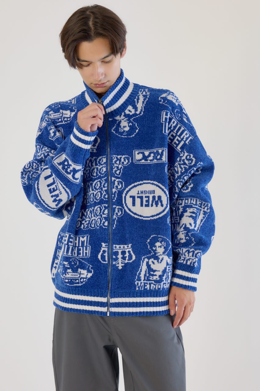 RODEO CROWNS「グラフィティーニットスタジャン」|ブルゾン・スタジャン|BLU