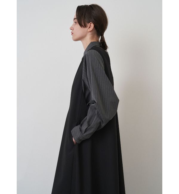 ELENDEEK「DEEP V NECK A-LINE OP」|ジャンパースカート|