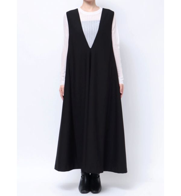 ELENDEEK「DEEP V NECK A-LINE OP」|ジャンパースカート|