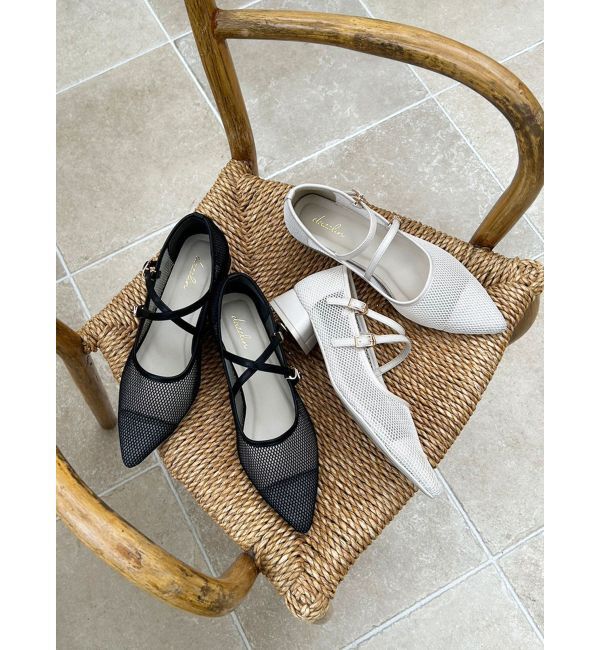 dazzlin「クロスメッシュシアーローシューズ」|バレエシューズ|